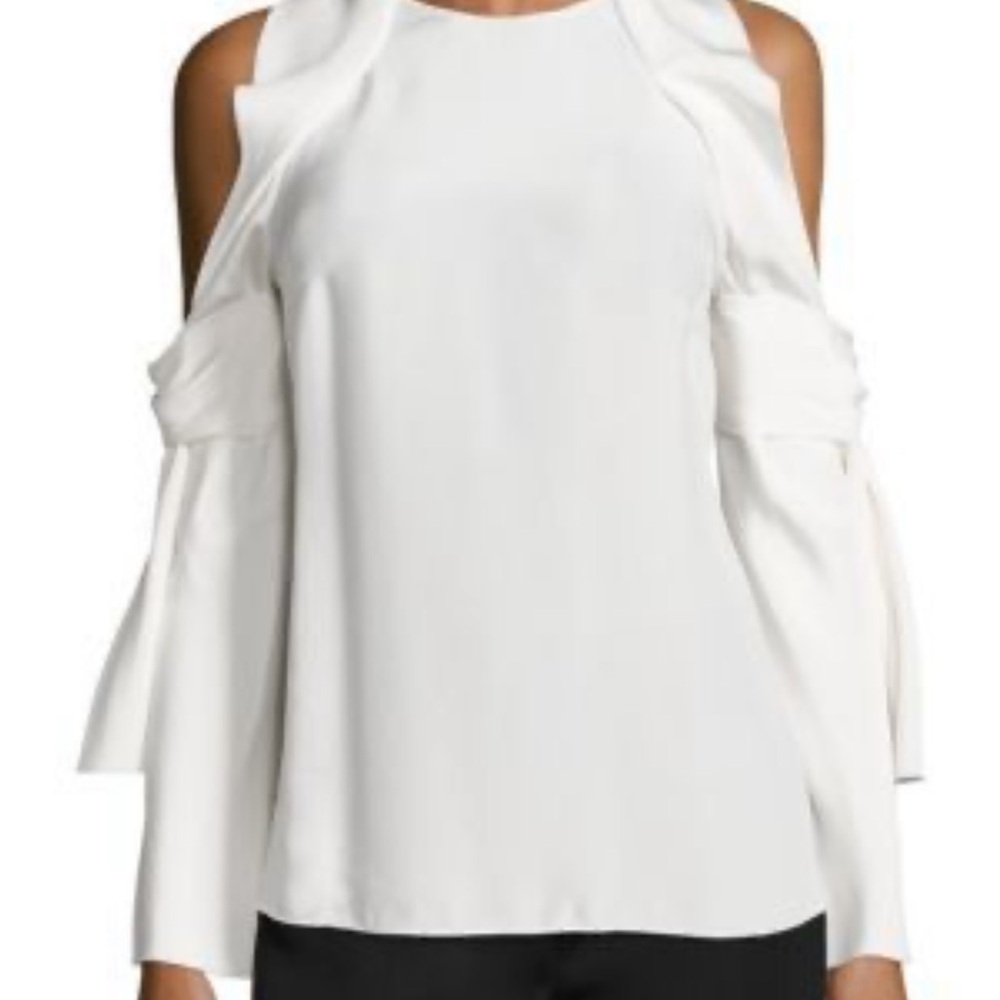 3.1 Phillip Lim Silk Cold Shoulder Top